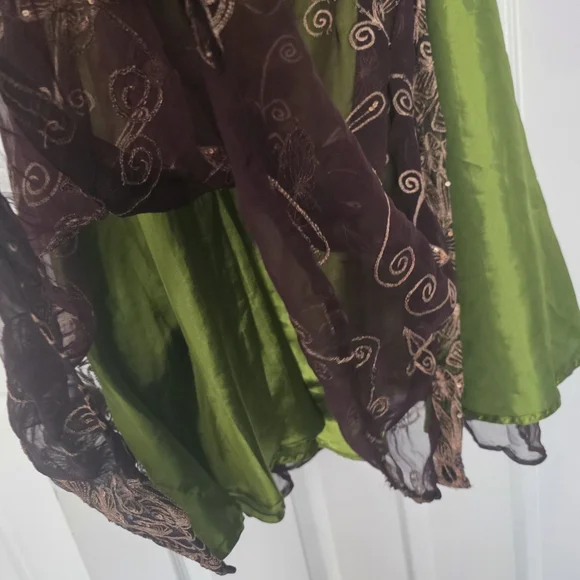 Vintage Green Wrap Maxi Skirt Size Medium - Picture 7 of 7